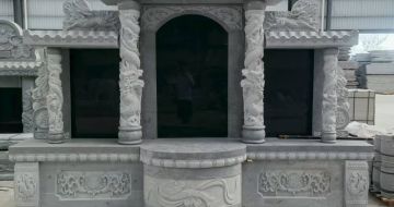 贵阳 芝麻灰高档墓碑，土墓，可定制