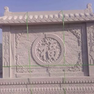 贵阳 芝麻白花岗岩屏风，照壁，影壁