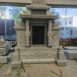 贵阳 芝麻灰高档墓碑、土墓，一套也支持定做