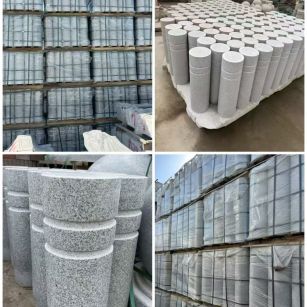 贵阳 芝麻白花岗岩挡车柱、隔离柱多少钱