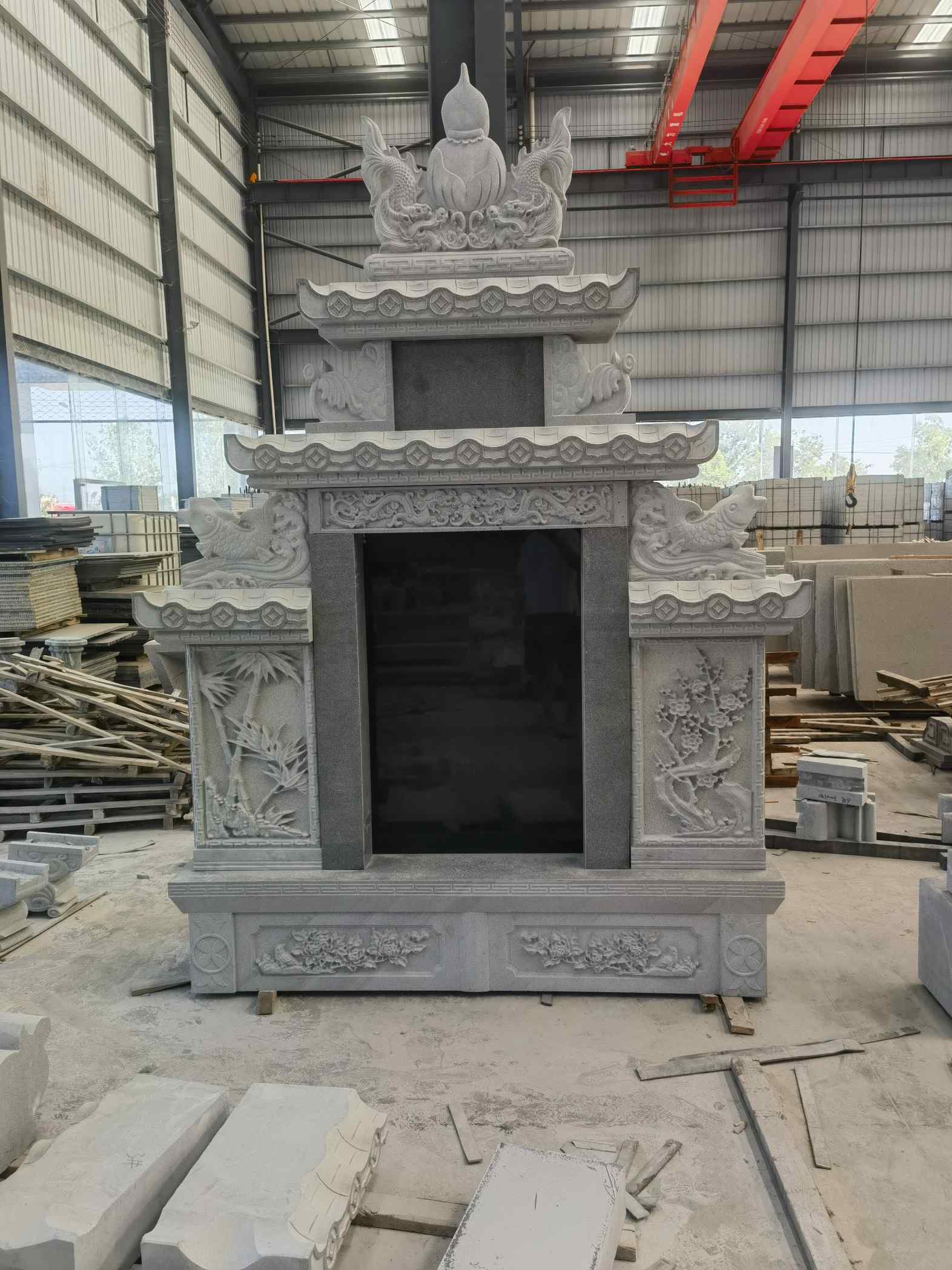 贵阳 芝麻灰高档墓碑、土墓，一套也支持定做