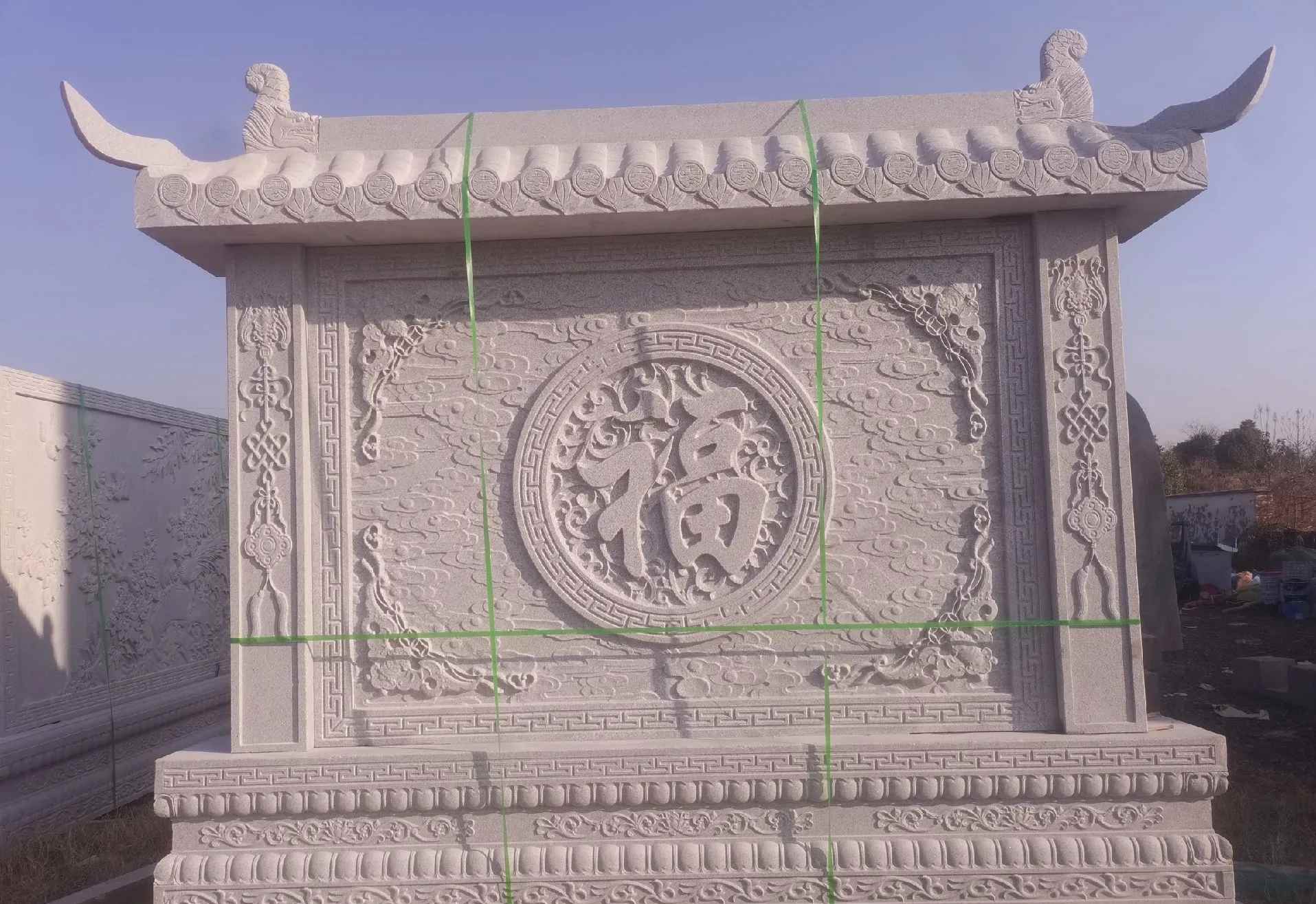 贵阳 芝麻白花岗岩屏风，照壁，影壁